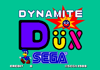 Dynamite Dux (set 2, FD1094 317-0096) Title Screen